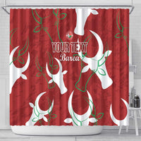 Custom Madagascar Football Shower Curtain Alefa Barea