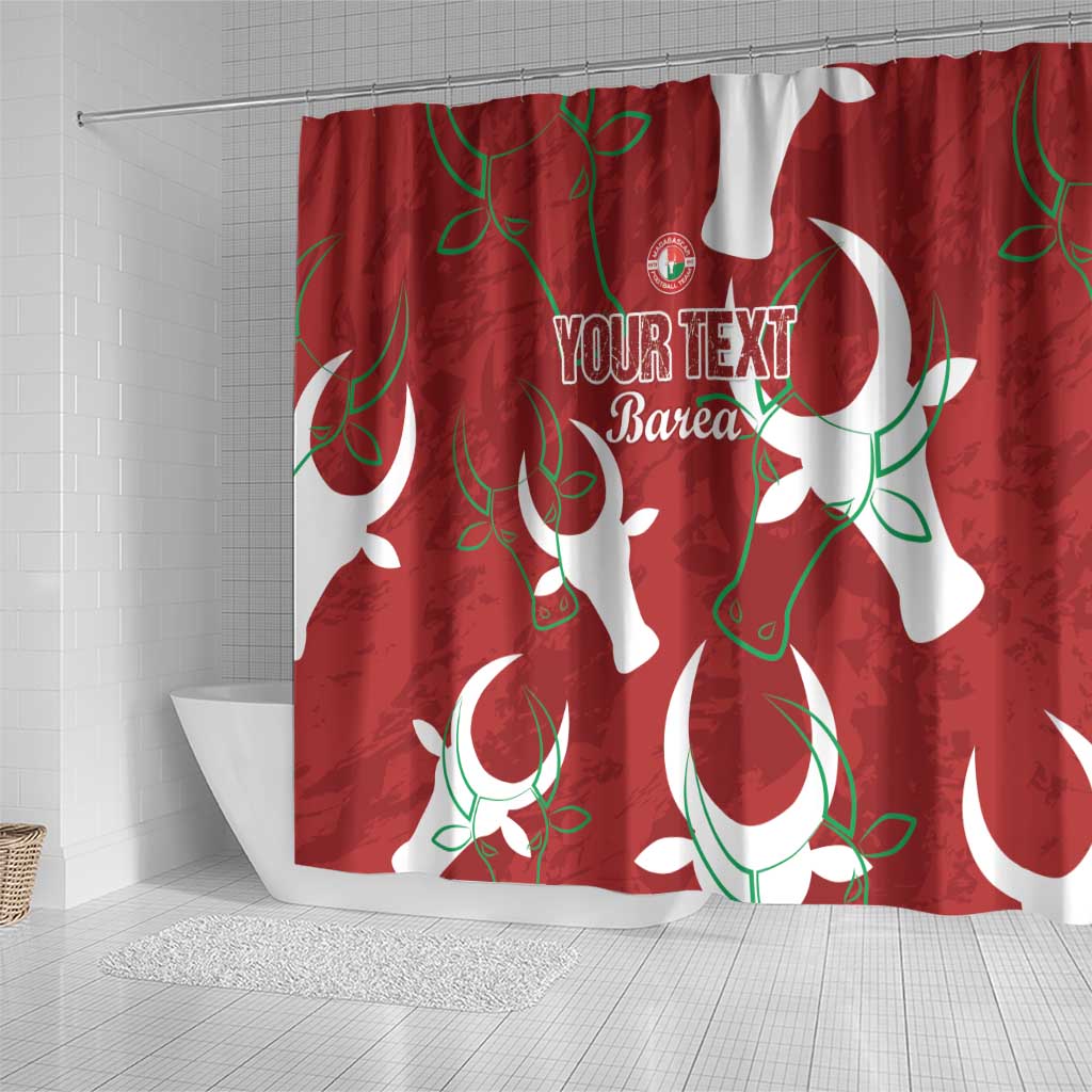 Custom Madagascar Football Shower Curtain Alefa Barea