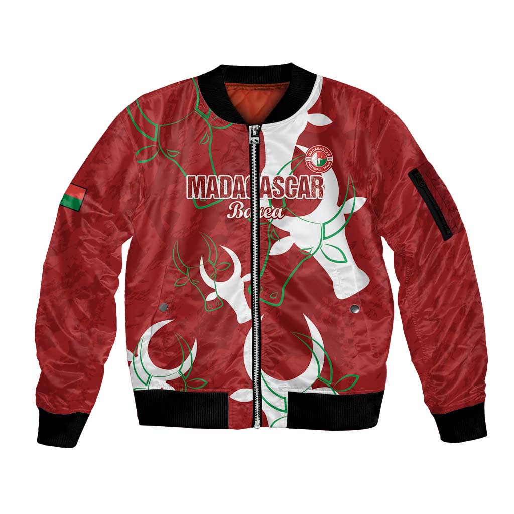 Custom Madagascar Football Sleeve Zip Bomber Jacket Alefa Barea