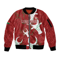 Custom Madagascar Football Sleeve Zip Bomber Jacket Alefa Barea