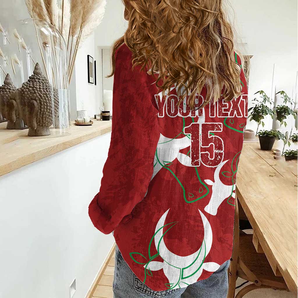 Custom Madagascar Football Women Casual Shirt Alefa Barea