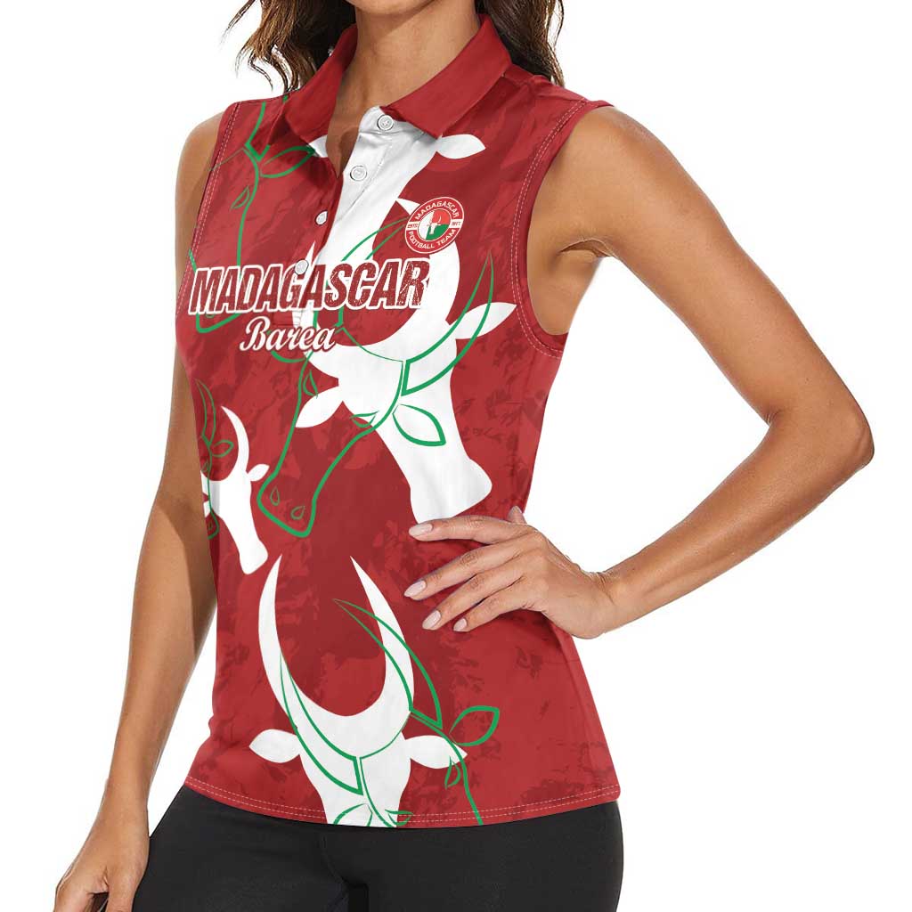 Custom Madagascar Football Women Sleeveless Polo Shirt Alefa Barea