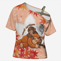 Cute Punch Monkey Cross Shoulder Shirt Small But Bravo