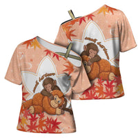 Cute Punch Monkey Cross Shoulder Shirt Small But Bravo