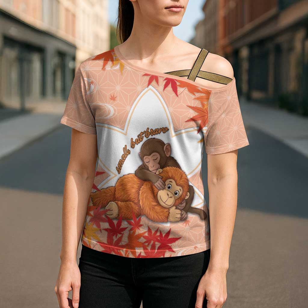 Cute Punch Monkey Cross Shoulder Shirt Small But Bravo
