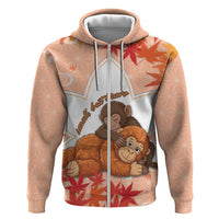 Cute Punch Monkey Hoodie Small But Bravo