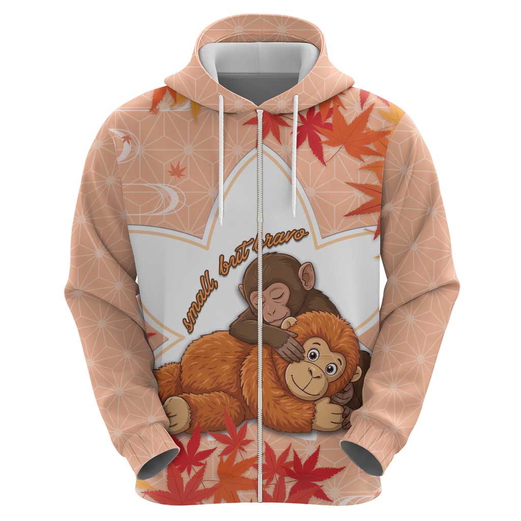Cute Punch Monkey Hoodie Small But Bravo