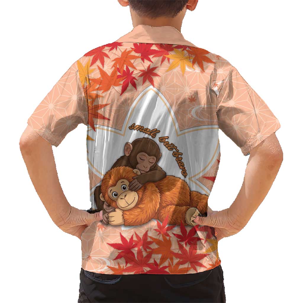 Cute Punch Monkey Kid Hawaiian Shirt Small But Bravo