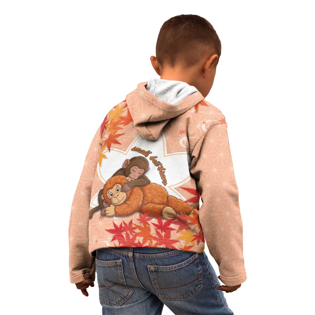 Cute Punch Monkey Kid Hoodie Small But Bravo