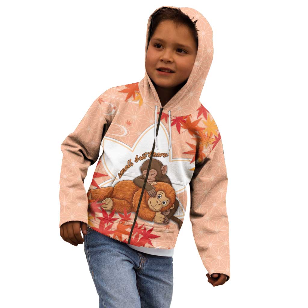 Cute Punch Monkey Kid Hoodie Small But Bravo