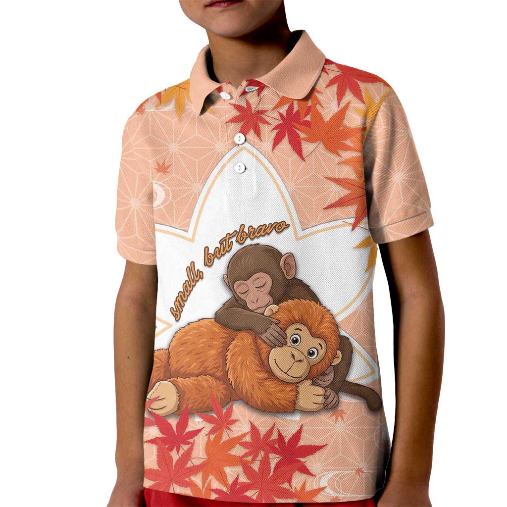 Cute Punch Monkey Kid Polo Shirt Small But Bravo