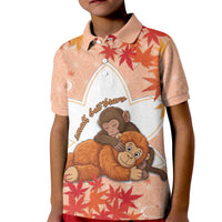 Cute Punch Monkey Kid Polo Shirt Small But Bravo