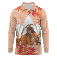 Cute Punch Monkey Long Sleeve Polo Shirt Small But Bravo