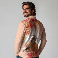 Cute Punch Monkey Long Sleeve Polo Shirt Small But Bravo