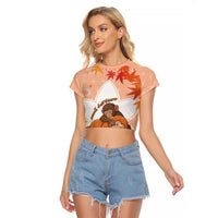 Cute Punch Monkey Raglan Cropped T Shirt Small But Bravo