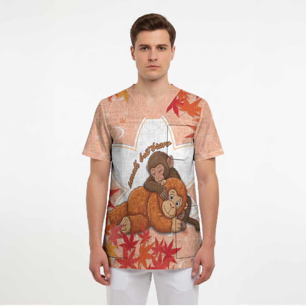 Cute Punch Monkey Scrub Top Small But Bravo