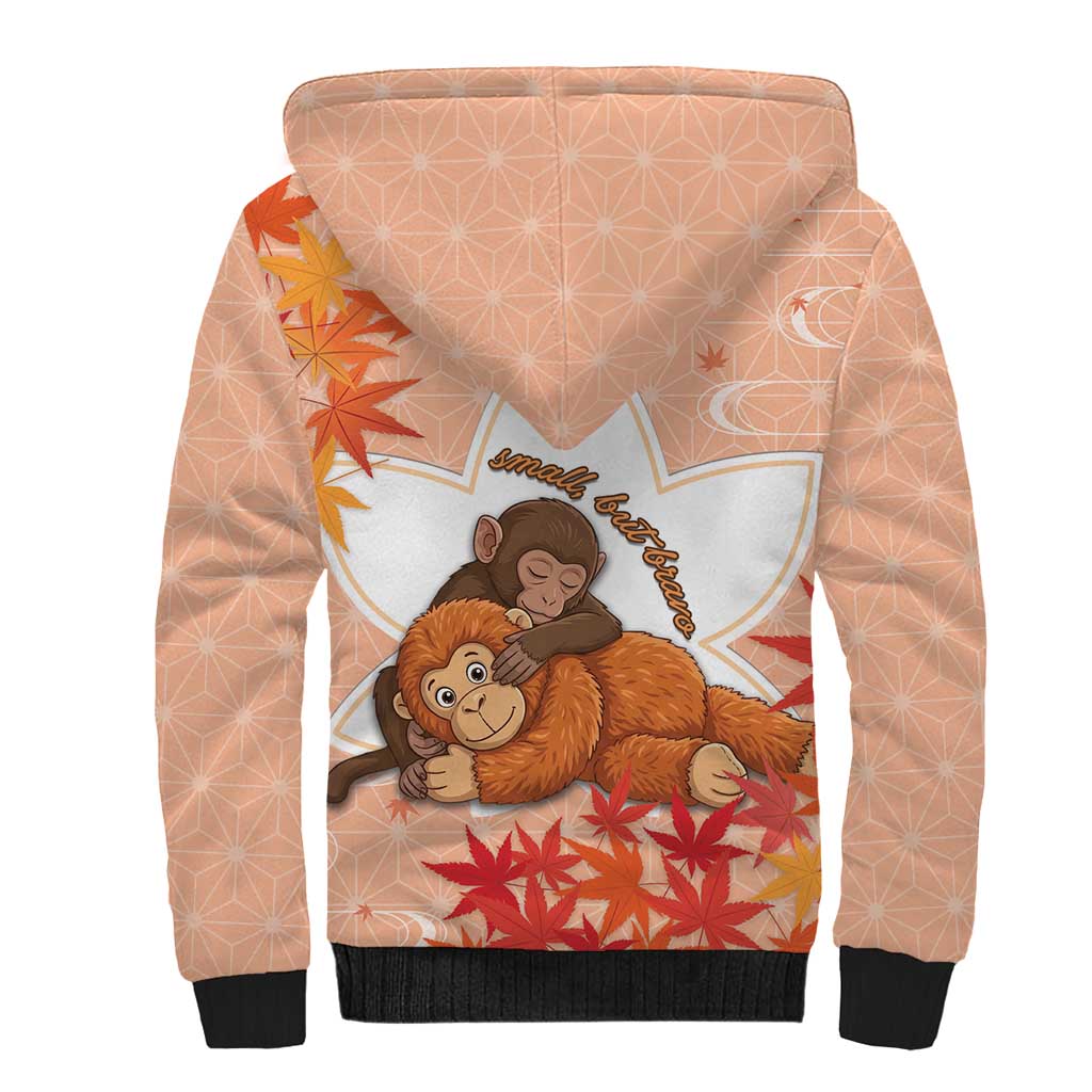 Cute Punch Monkey Sherpa Hoodie Small But Bravo