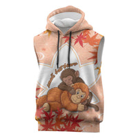 Cute Punch Monkey Sleeveless Hoodie Small But Bravo