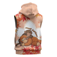 Cute Punch Monkey Sleeveless Hoodie Small But Bravo
