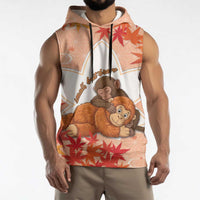 Cute Punch Monkey Sleeveless Hoodie Small But Bravo