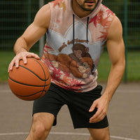 Cute Punch Monkey Sleeveless Hoodie Small But Bravo