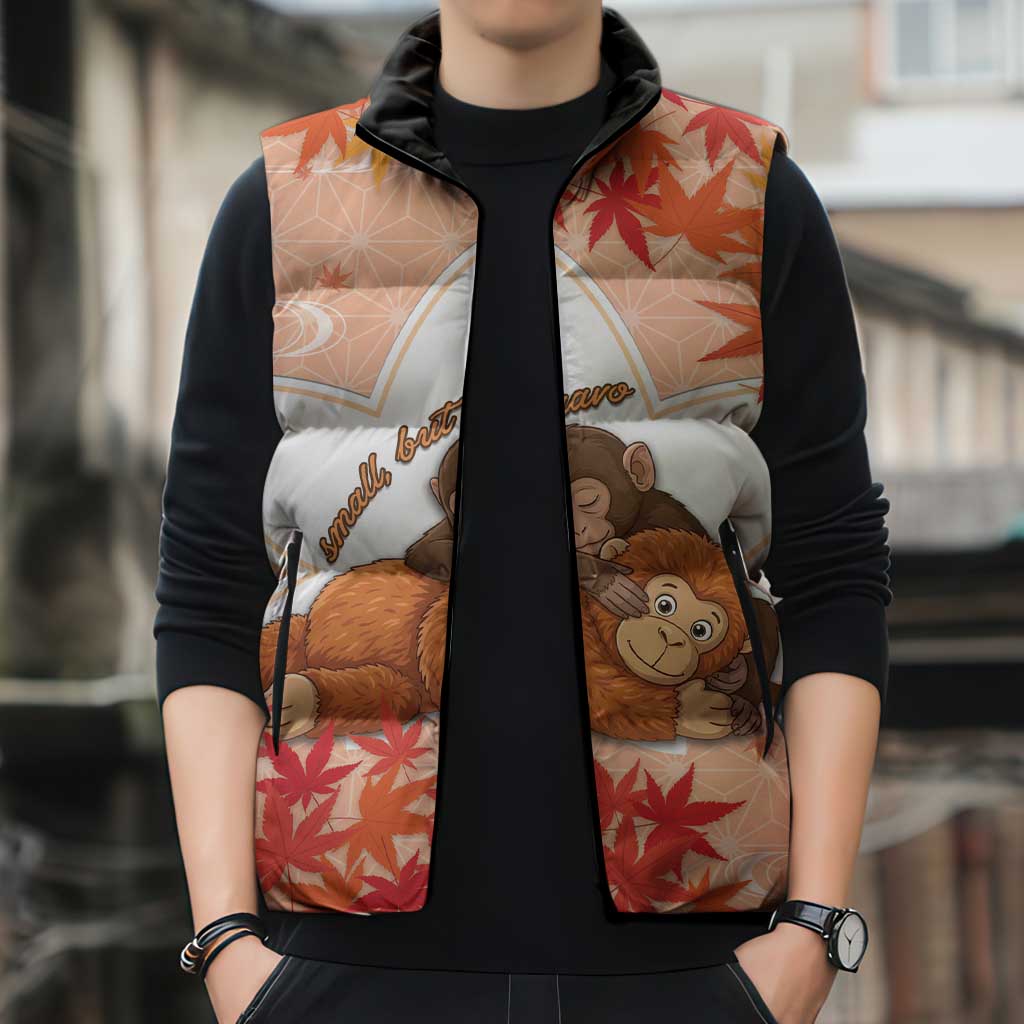 Cute Punch Monkey Sleeveless Puffer Jacket Small But Bravo