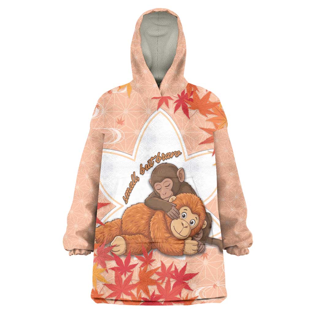 Cute Punch Monkey Wearable Blanket Hoodie Small But Bravo