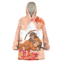 Cute Punch Monkey Wearable Blanket Hoodie Small But Bravo