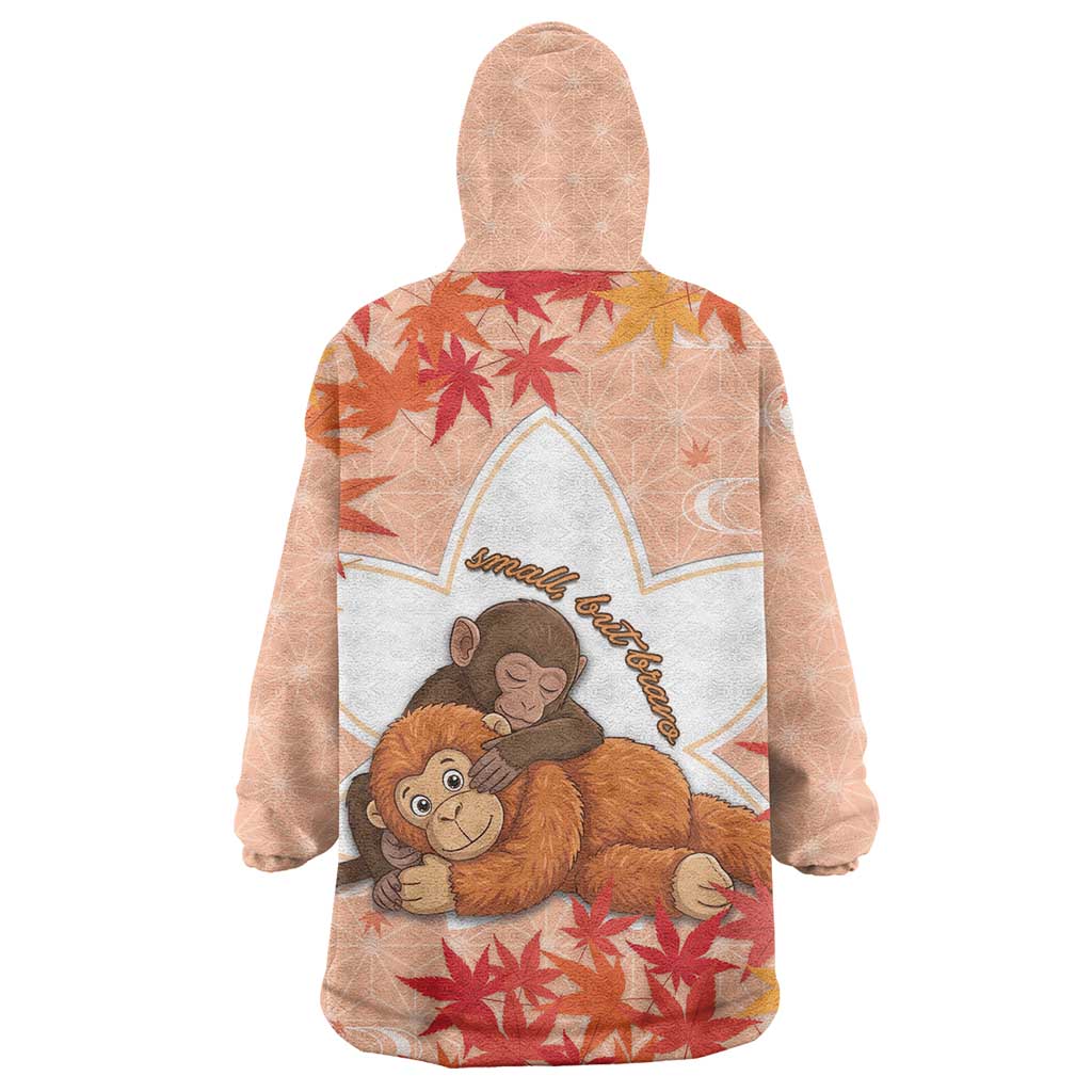 Cute Punch Monkey Wearable Blanket Hoodie Small But Bravo