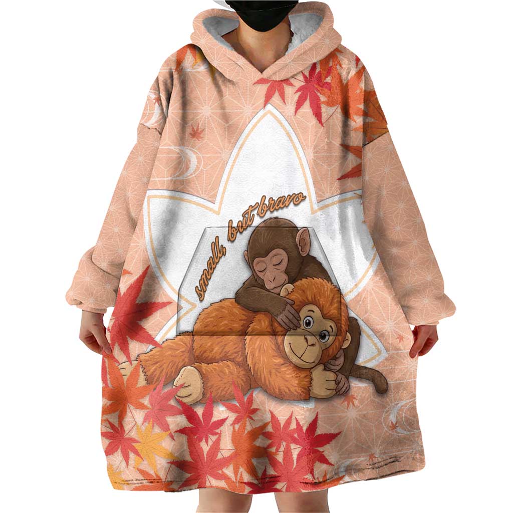 Cute Punch Monkey Wearable Blanket Hoodie Small But Bravo