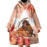 Cute Punch Monkey Wearable Blanket Hoodie Small But Bravo