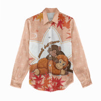 Cute Punch Monkey Women Casual Shirt Small But Bravo