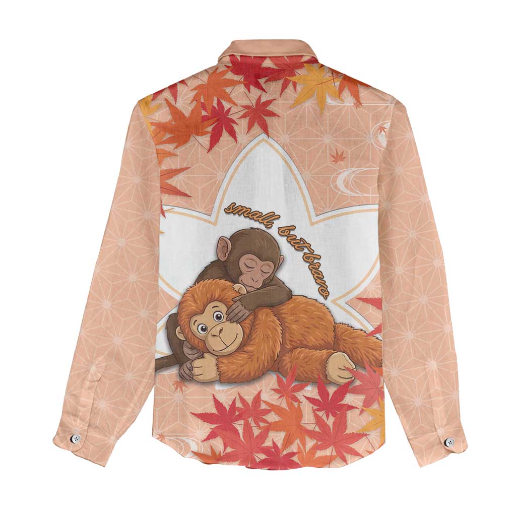 Cute Punch Monkey Women Casual Shirt Small But Bravo