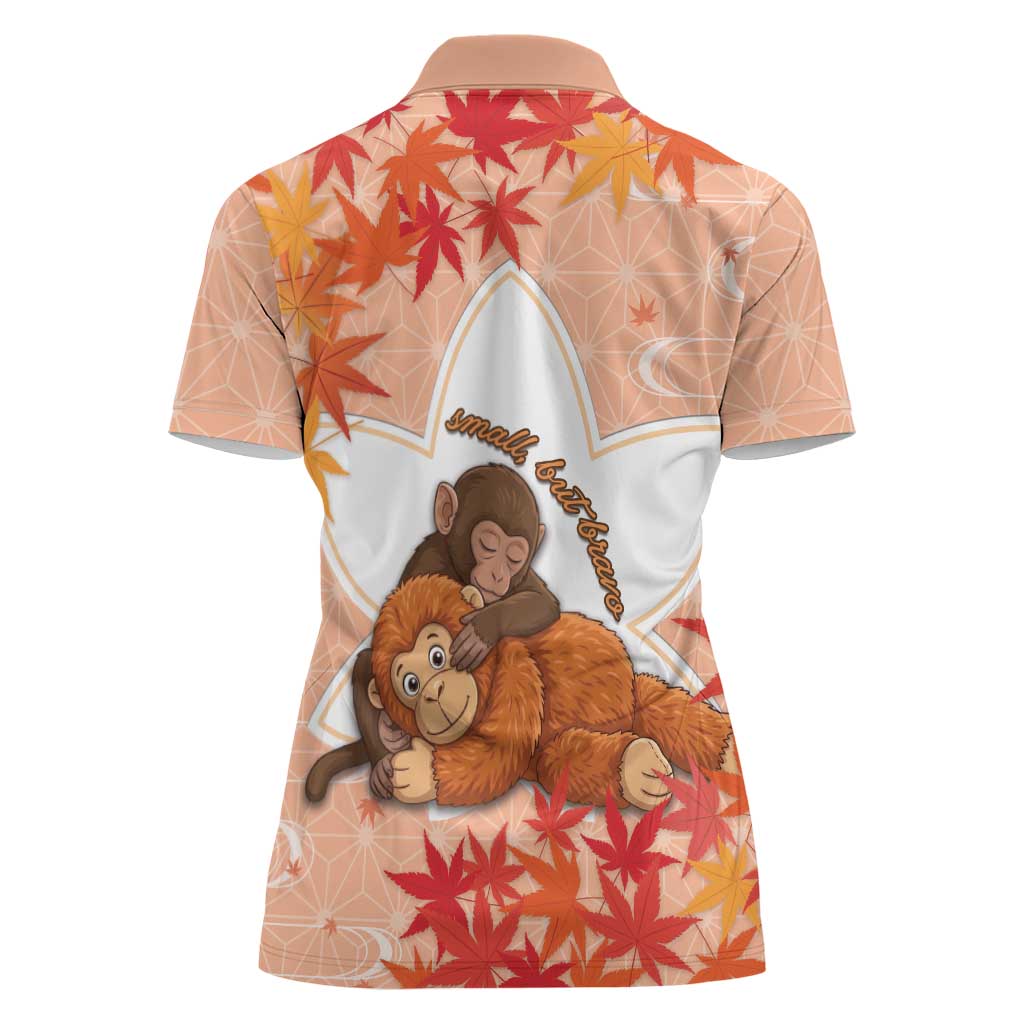 Cute Punch Monkey Women Polo Shirt Small But Bravo