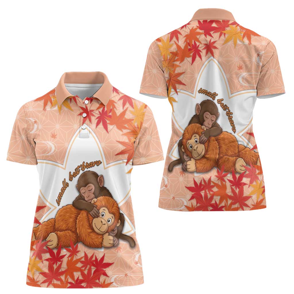 Cute Punch Monkey Women Polo Shirt Small But Bravo