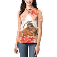 Cute Punch Monkey Women Polo Shirt Small But Bravo