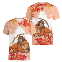 Cute Punch Monkey Women V-Neck T-Shirt Small But Bravo