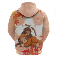 Cute Punch Monkey Zip Hoodie Small But Bravo