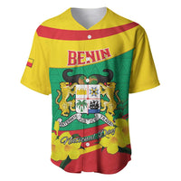 Personalised Benin National Day Baseball Jersey Coat Of Arms Yellow Allamanda