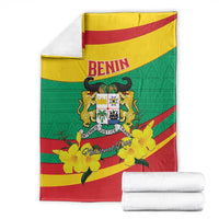 Benin National Day Blanket Coat Of Arms Yellow Allamanda
