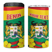 Personalised Benin National Day 4 in 1 Can Cooler Tumbler Coat Of Arms Yellow Allamanda