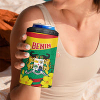 Personalised Benin National Day 4 in 1 Can Cooler Tumbler Coat Of Arms Yellow Allamanda