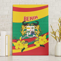 Benin National Day Canvas Wall Art Coat Of Arms Yellow Allamanda