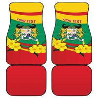 Benin National Day Car Mats Coat Of Arms Yellow Allamanda