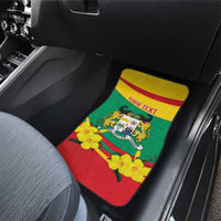 Benin National Day Car Mats Coat Of Arms Yellow Allamanda