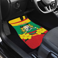 Benin National Day Car Mats Coat Of Arms Yellow Allamanda