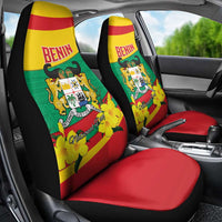 Benin National Day Car Seat Cover Coat Of Arms Yellow Allamanda