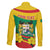 Personalised Benin National Day Family Matching Long Sleeve Bodycon Dress and Hawaiian Shirt Coat Of Arms Yellow Allamanda