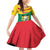 Personalised Benin National Day Family Matching Off Shoulder Short Dress and Hawaiian Shirt Coat Of Arms Yellow Allamanda