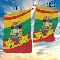 Benin National Day Garden Flag Coat Of Arms Yellow Allamanda